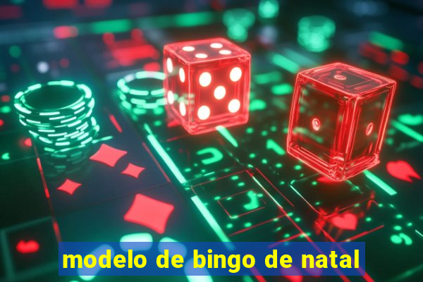 modelo de bingo de natal